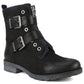 Bota de combate feminina White Mountain San Diego preta, tamanho 6,5 m