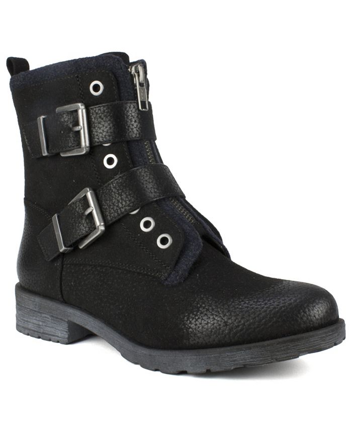 Bota de combate feminina White Mountain San Diego preta, tamanho 6,5 m