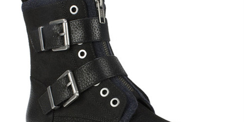 Bota de combate feminina White Mountain San Diego preta, tamanho 6,5 m