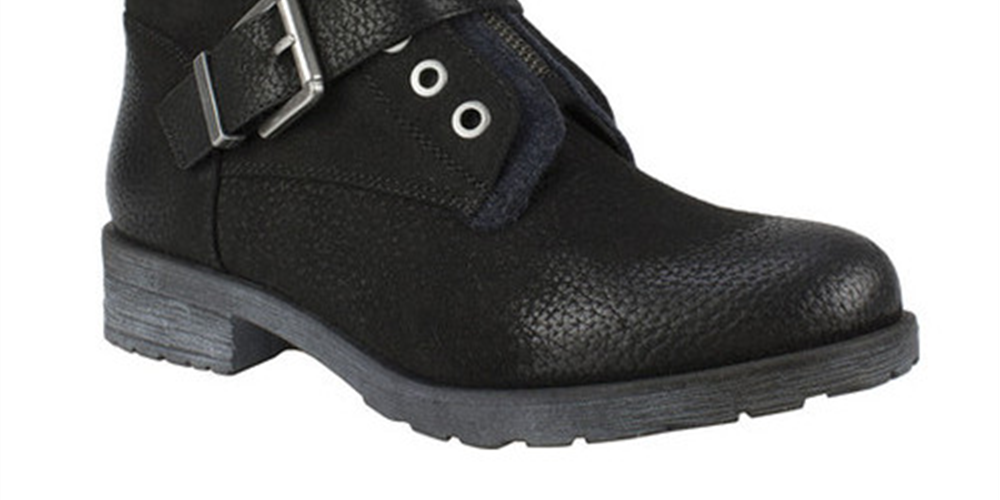 Bota de combate feminina White Mountain San Diego preta, tamanho 6,5 m
