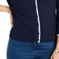 Cardigan texturizado feminino Charter Club com botões, azul, tamanho pequeno