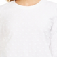 Moletom feminino Karen Scott com estampa de bolinhas, branco, tamanho pequeno P