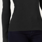 Suéter feminino de manga comprida com detalhes INC International Concepts, preto, tamanho grande