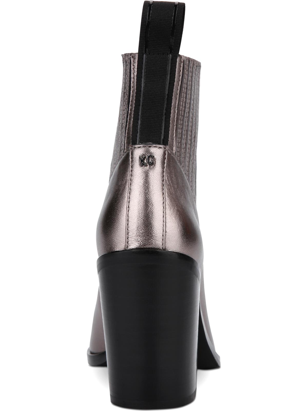 Botas sociais femininas Kenneth Cole New York West Side, tamanho 10 M, prateadas