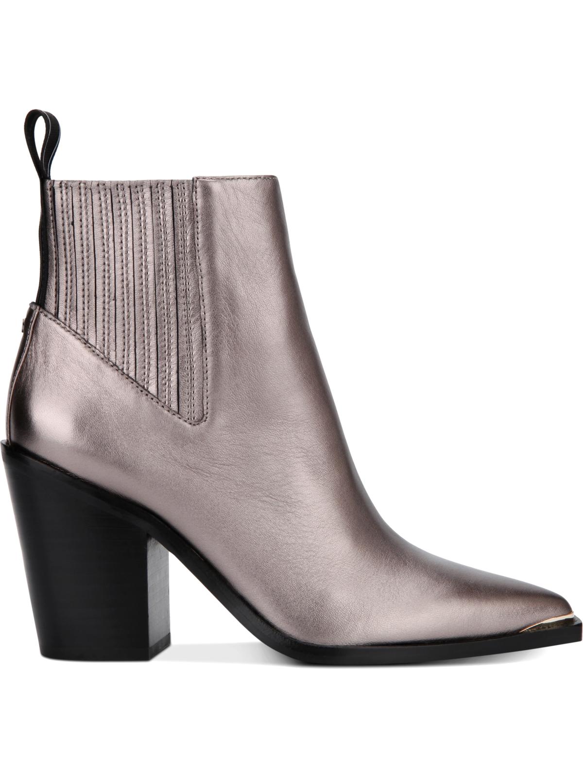Botas sociais femininas Kenneth Cole New York West Side, tamanho 10 M, prateadas