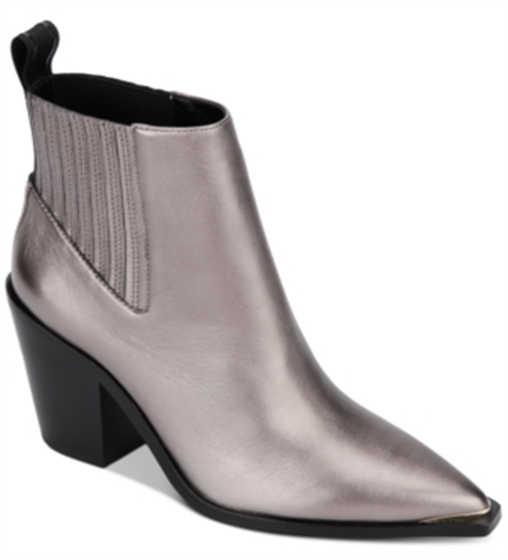 Botas sociais femininas Kenneth Cole New York West Side, tamanho 10 M, prateadas