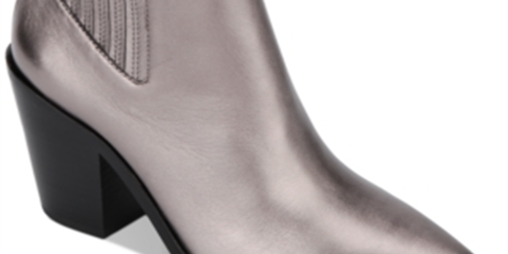 Botas sociais femininas Kenneth Cole New York West Side, tamanho 10 M, prateadas