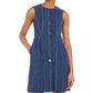 Vestido tubinho jeans listrado Nanette Lepore feminino, azul, tamanho 2