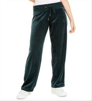 Calça reta feminina Calvin Klein azul tamanho grande