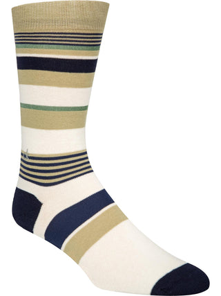 Meias de malha listradas masculinas Calvin Klein marrom tamanho 7-12