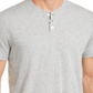 Camisa masculina Heather Henley Club Room cinza tamanho M