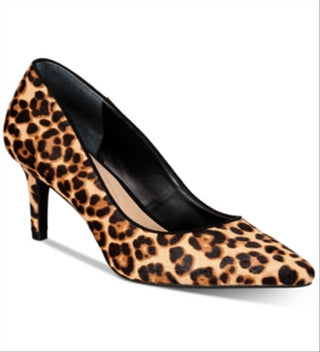 Alfani Jeules Couro Bico Fino Clássico Scarpin Feminino Marrom Tamanho 5 M