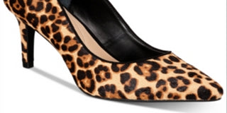 Alfani Jeules Couro Bico Fino Clássico Scarpin Feminino Marrom Tamanho 5 M