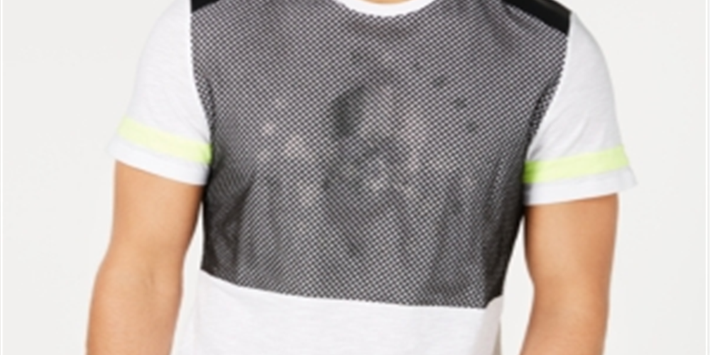 Camiseta masculina Mission Graphic Mesh da INC International Concepts, branca, tamanho XX-G
