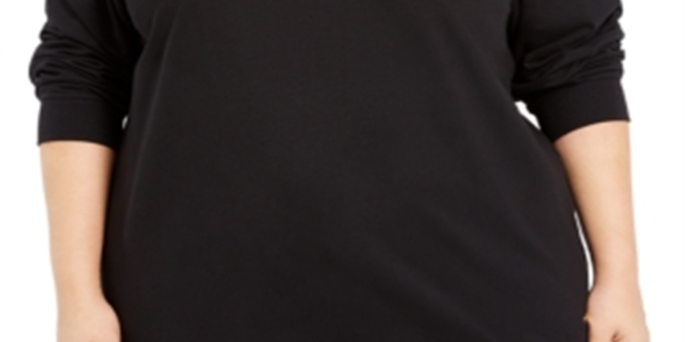 Calvin Klein Plus Logo Print Sweatshirt Feminino Preto Tamanho 3X