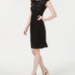 Vestido feminino bordado floral Connected Apparel, preto, tamanho 8, pequeno