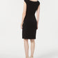 Vestido feminino bordado floral Connected Apparel, preto, tamanho 8, pequeno