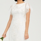 Vestido tubinho floral bordado Adrianna Papell feminino, branco, tamanho 2