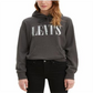 Moletom com capuz esportivo gráfico feminino Levi's, preto, tamanho X-S
