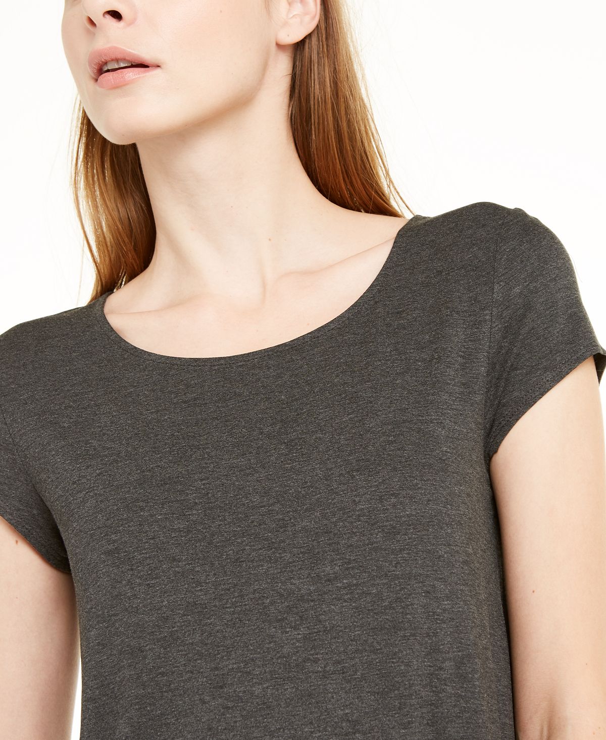 Camiseta Alfani Feminina Mescla Cinza Tamanho XS