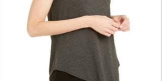 Camiseta Alfani Feminina Mescla Cinza Tamanho XS