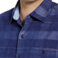 Camisa xadrez masculina Tommy Bahama com botões, tamanho grande, azul
