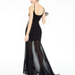 Vestido de noite longo sem mangas feminino B Darlin, preto, tamanho 5-6