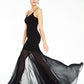 Vestido de noite longo sem mangas feminino B Darlin, preto, tamanho 5-6