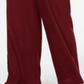 Calça casual feminina Hippie Rose com nervuras e pernas largas, vermelha, tamanho médio