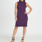 Vestido tubinho com amarração no pescoço feminino DKNY, roxo, tamanho 14