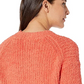 1.STATE Suéter texturizado aconchegante feminino laranja