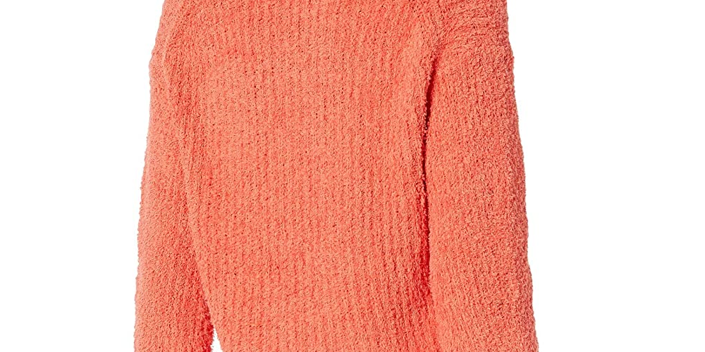 1.STATE Suéter texturizado aconchegante feminino laranja