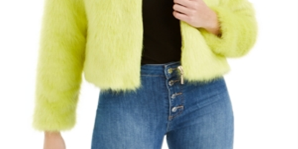Jaqueta Guss Acid Queen Faux Fur Feminina Verde Tamanho Grande