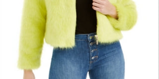 Jaqueta Guss Acid Queen Faux Fur Feminina Verde Tamanho Grande