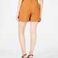 Shorts de crepe com cinto Bar III feminino marrom tamanho 14