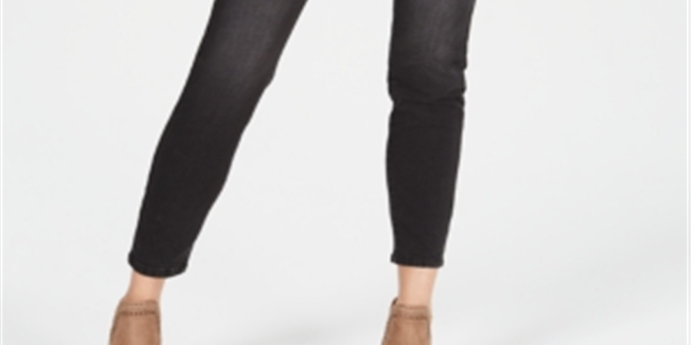 Jeans skinny feminino Style &amp; Co Curvy Tummy Control, preto, tamanho 2, pequeno