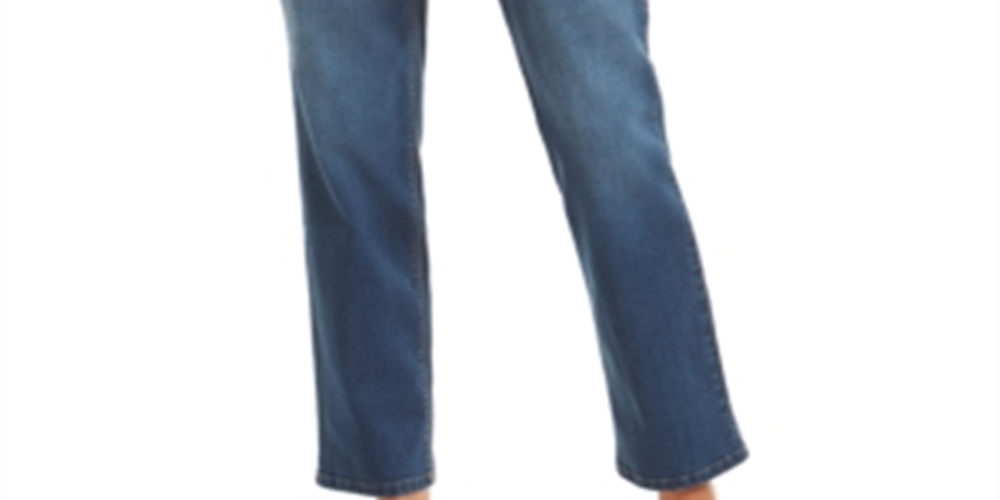 Jeans reto Ella feminino Style &amp; Co, azul, tamanho pequeno pequeno