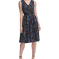 Vestido Tommy Hilfiger Feminino com Cinto Bordado, Ajuste e Flare, Preto, Tamanho 6