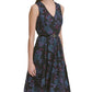 Vestido Tommy Hilfiger Feminino com Cinto Bordado, Ajuste e Flare, Preto, Tamanho 6