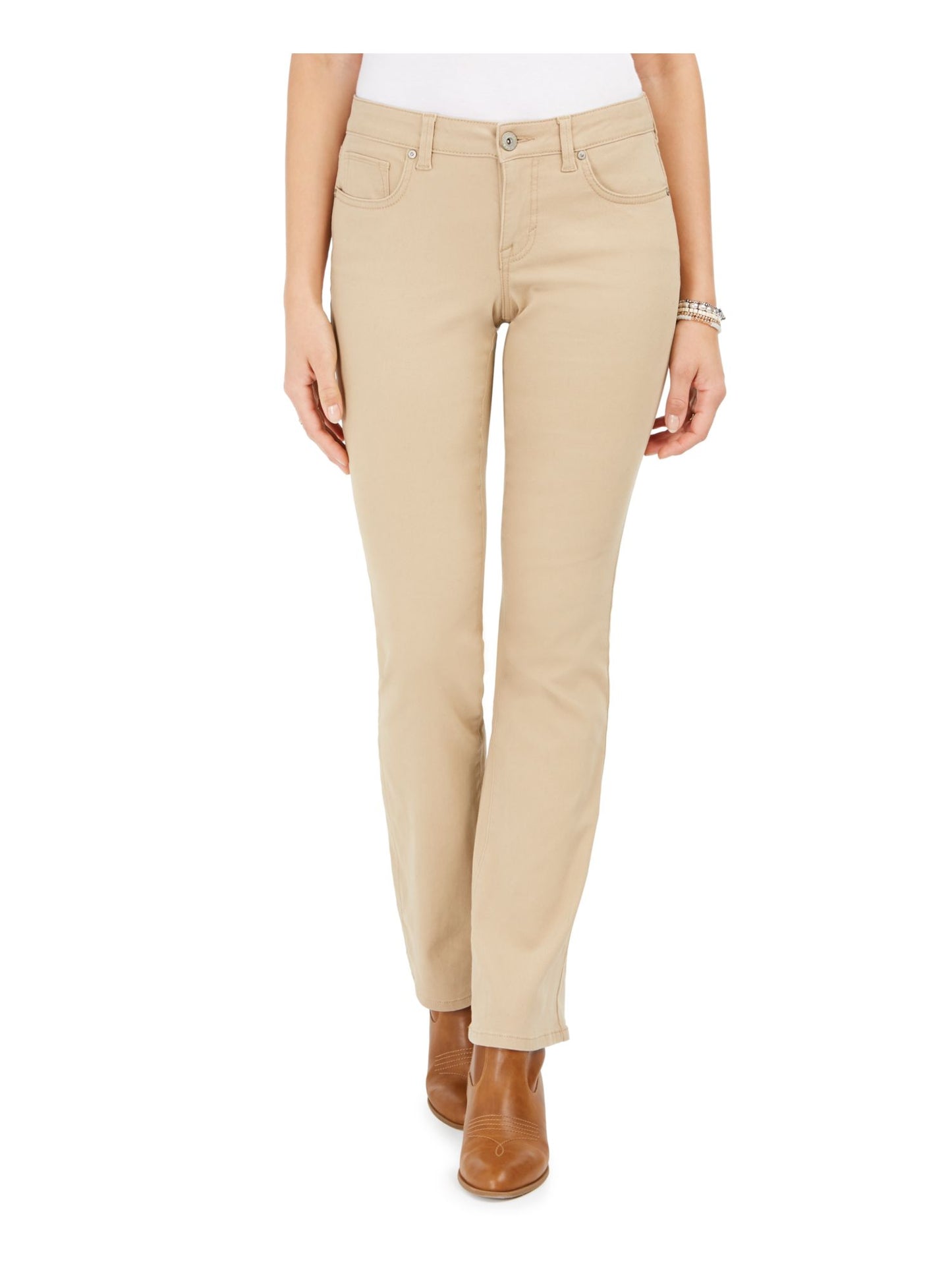 Jeans Bootcut com Controle de Barriga Feminino Style &amp; Co Marrom Tamanho 16X3