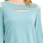 Blusa feminina Alfani com recorte frontal e ombros descobertos - Verde, tamanho X-G