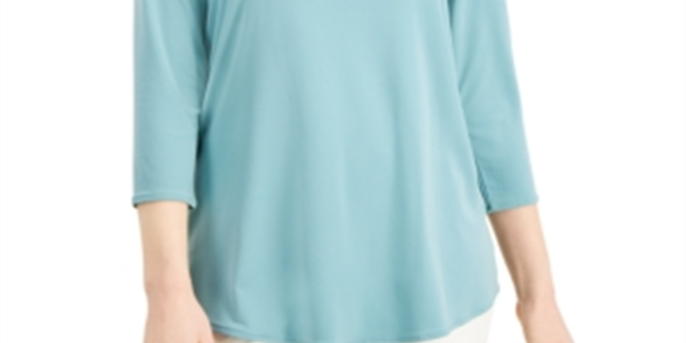 Blusa feminina Alfani com recorte frontal e ombros descobertos - Verde, tamanho X-G
