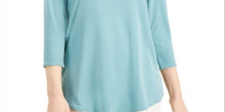 Blusa feminina Alfani com recorte frontal e ombros descobertos - Verde, tamanho X-G
