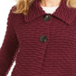 Jaqueta suéter texturizada feminina JM Collection para festa de fim de ano, roxa, tamanho XX-G