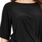 Top torcido feminino Alfani preto tamanho extragrande