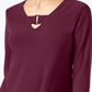 Alfani Feminino Keyhole Cano Alto Baixo Vermelho Tamanho P