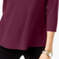 Alfani Feminino Keyhole Cano Alto Baixo Vermelho Tamanho P