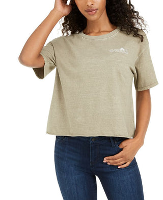 Camiseta O'Neill Junior's Cotton Raw Hem Verde Tamanho X-S