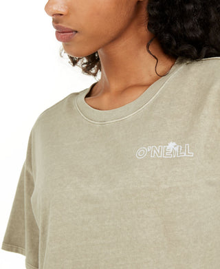 Camiseta O'Neill Junior's Cotton Raw Hem Verde Tamanho X-S