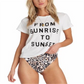 Camiseta Billabong Junior Cotton from Sunrise to Sunset, branca, tamanho médio